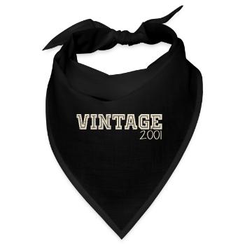 Jahrgang 2001 Original 2001 Retro 2001 Geschenk 2001 - Bandana - Schwarz - Vorne