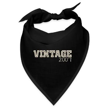 Jahrgang 2007 Original 2007 Retro 2007 Geschenk 2007 - Bandana - Schwarz - Vorne