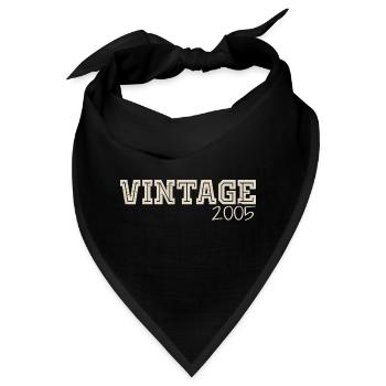 Jahrgang 2005 Original 2005 Retro 2005 Geschenk 2005 - Bandana - Schwarz - Vorne