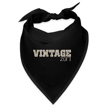 Jahrgang 2017 Original 2017 Retro 2017 Geschenk 2017 - Bandana - Schwarz - Vorne