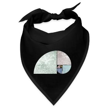 Fibonacci Spiral Sequence - Light Colored 1 - Bandana - Schwarz - Vorne