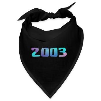 Geburtstagsgeschenk 2003 Jahrgang 2003 Retro 2003 - Bandana - Schwarz - Vorne