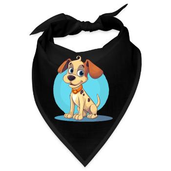 Niedliches Hundedesign für Hundebesitzer - Bandana - Schwarz - Vorne