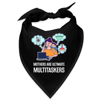 Multitasking-Design zum Muttertag - Bandana - Schwarz - Vorne