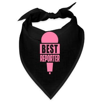 Reporter Korrespondent Journalist Medien Beruf - Bandana - Schwarz - Vorne