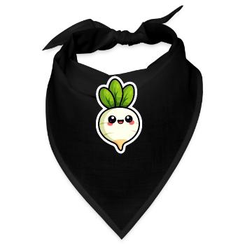 Rettich / Gemüse - Bandana - Schwarz - Vorne