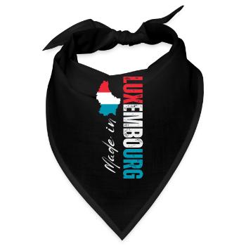Hergestellt in Luxemburg, vertikales Design - Bandana - Schwarz - Vorne