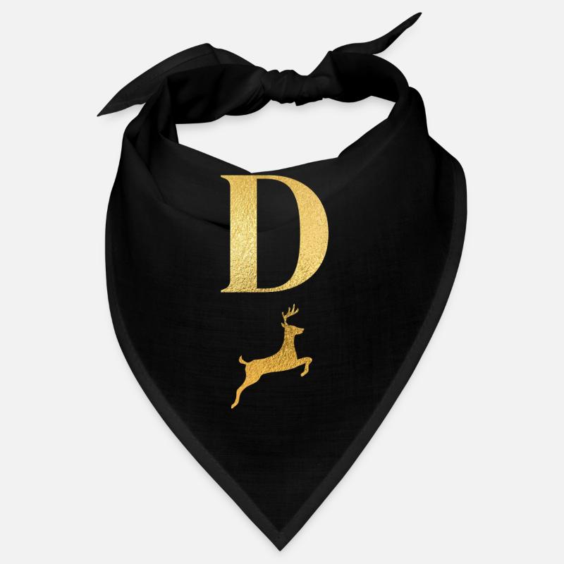 Lettre d cerf doré - idée cadeau Bandana