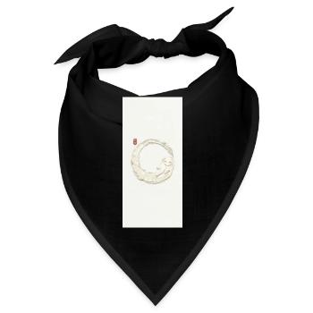 Lächelnder Zen Enso Kreis - Bandana - Schwarz - Vorne