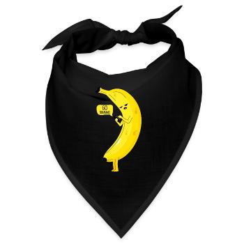 Banane mit Telefon - Bandana - Schwarz - Vorne
