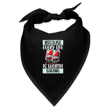 Aufklärung Über Blutspende Spenden Sie Blut - Bandana - Schwarz - Vorne