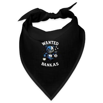 Wanted Bär - Bandana - Schwarz - Vorne