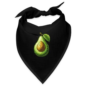 Avokado Pixel Symbol - Bandana - Schwarz - Vorne
