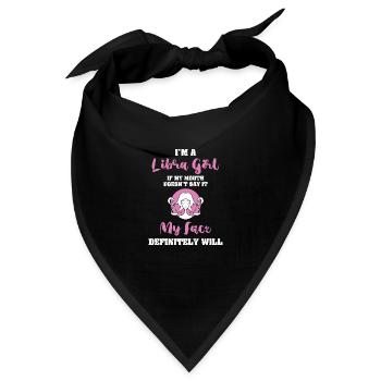 Sternzeichen Waage - Bandana - Schwarz - Vorne