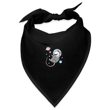 Transgender Opossum im Weltraum Transgender Pride - Bandana - Schwarz - Vorne