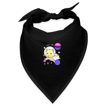 Meerschweinchen Raumfahrt Omnisexual Pride - Bandana - Schwarz - Vorne