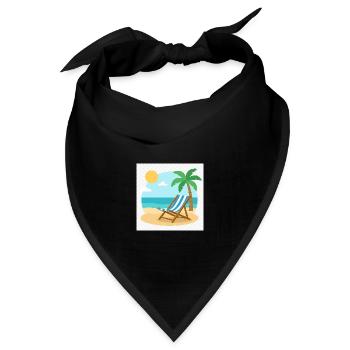 Entspannung pur: Deine Liege wartet am Strand - Bandana - Schwarz - Vorne