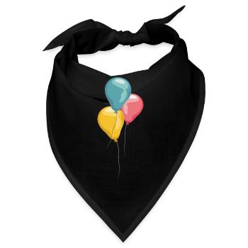 luftballon balloon symbol Logo colors Farben - Bandana - Schwarz - Vorne