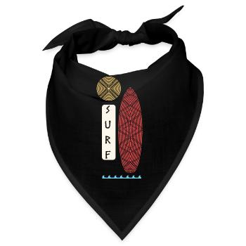 Surfen in der Sonne - Bandana - Schwarz - Vorne