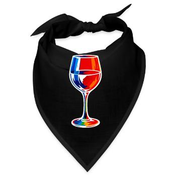 Colorful Wine Glas - Bandana - Schwarz - Vorne