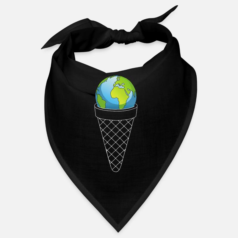 Planète Terre et crème glacée Bandana
