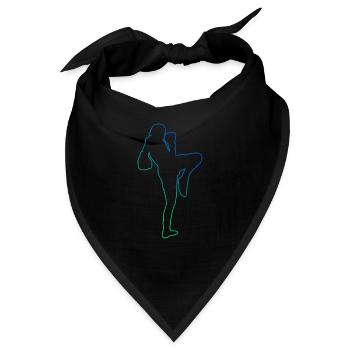 Thaibox Damen Thaiboxen Thaiboxing Thaiboxer - Bandana - Schwarz - Vorne