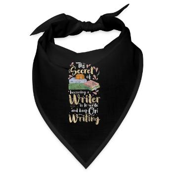 Schreiber Schreiben Fantasie Beruf - Bandana - Schwarz - Vorne