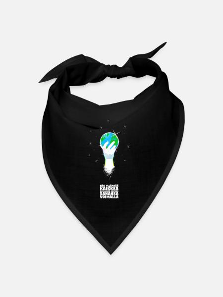 He Supports the World - Finnish - Bandana - black