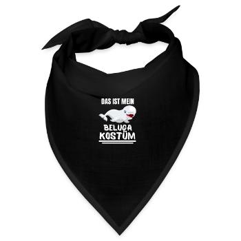 Beluga Wal Kostüm Ozean Tier Geschenk Beluga - Bandana - Schwarz - Vorne