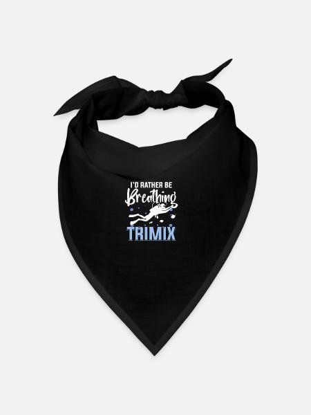 I'd rather be breathing Trimix Tauchen Taucher - Bandana - Schwarz - Vorne