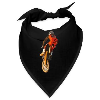 Motocross Racing T-Shirt Enduro T Shirt Supercross - Bandana - Schwarz - Vorne