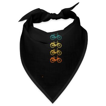 Retro-Radfahrer-Geschenk für Radfahrer-Mountainbike-Papa - Bandana - Schwarz - Vorne