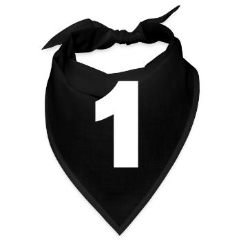 1 - Bandana - Schwarz - Vorne