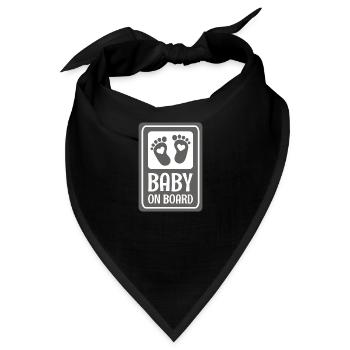 Baby an Bord - Bandana - Schwarz - Vorne