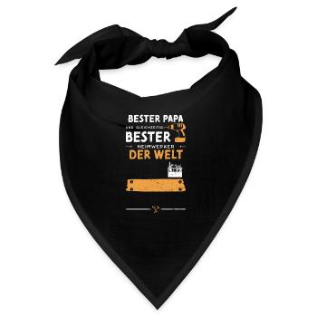 Bester Papa Und Gleichzeitig Bes... - Bandana - Schwarz - Vorne