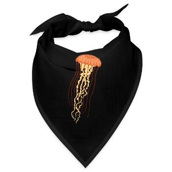 Qualle 2 - Bandana - Schwarz - Vorne
