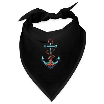 Anker Hafen - Bandana - Schwarz - Vorne