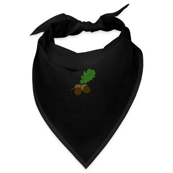 Eichel farbig - Bandana - Schwarz - Vorne