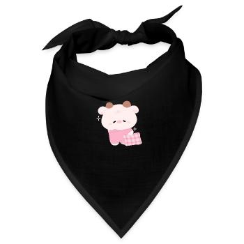 Schläfrige Kuh - Bandana - Schwarz - Vorne