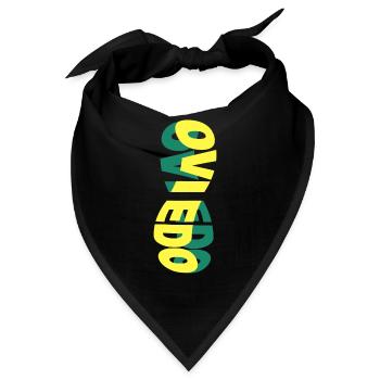 Oviedo Spanien Stadt Skyline Schrift Bunt - Bandana - Schwarz - Vorne