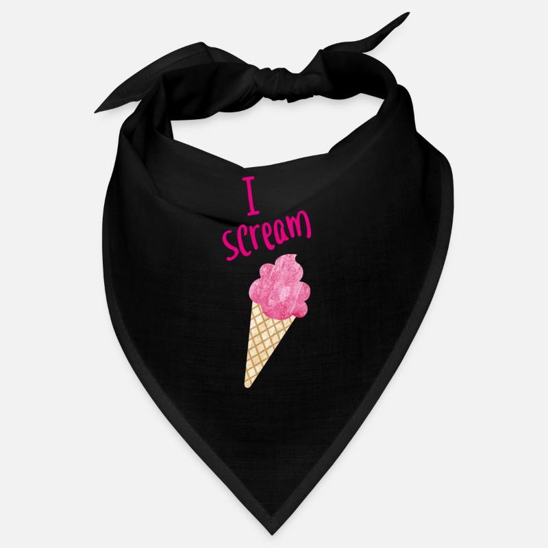 I scream Icecream Eiscreme Eis Fan coole Sprüche Bandana