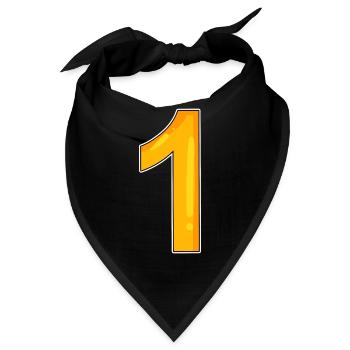 1 - Bandana - Schwarz - Vorne