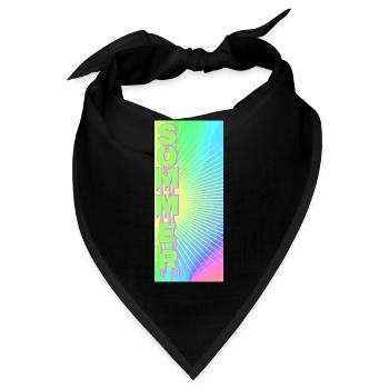 Sommer Sonnenstrahlen Neon  - Bandana - Schwarz - Vorne