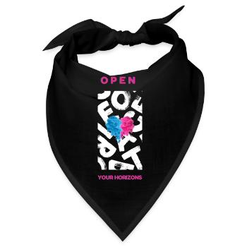 Öffne deinen Horizont  - Bandana - Schwarz - Vorne