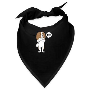 Cavalier King Charles Nö - Cavalier King Charles - Bandana - Schwarz - Vorne