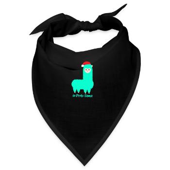 Weihnachten Llama Alpaka No Probllama - Bandana - Schwarz - Vorne