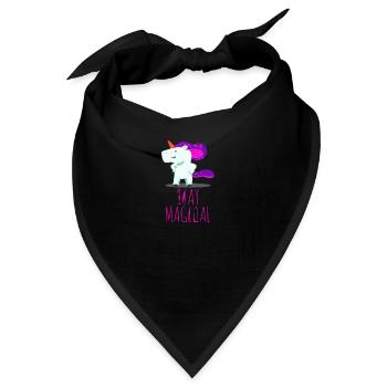 Einhorn Unicorn Fantasie - Bandana - Schwarz - Vorne