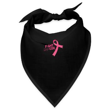 Fight Cancer Krebs bekämfen Krankheit - Bandana - Schwarz - Vorne