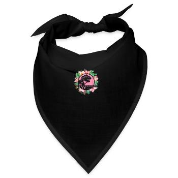 Muttertag Mamasaurus Mom Mama Mutter Blumen - Bandana - Schwarz - Vorne