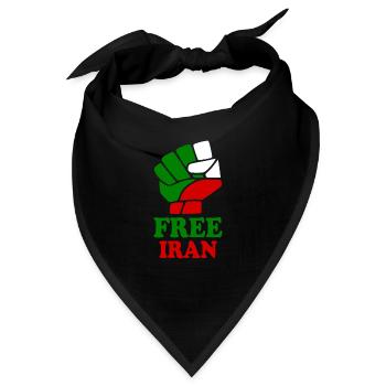 Free iran - Bandana - Schwarz - Vorne